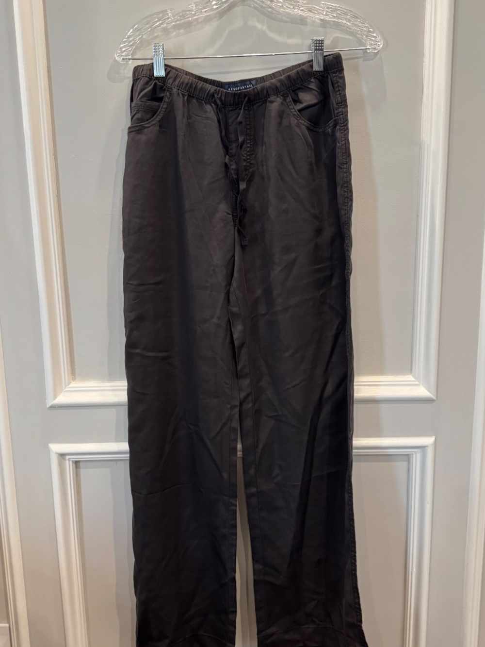 Aeropostale Grey Low Rise Wide Leg Tencel Drawstring Pants S - Picture 3 of 7